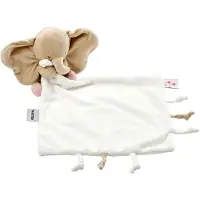 Nattou FanFan Baby Knuffeldoekje met Knuffel - 27 x 27 cm - Doudou Olifant - Baby Cadeau - Gebroken Wit