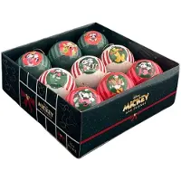 Disney kerstballen set 9 stuks Mickey & Friends - groen/wit/rood