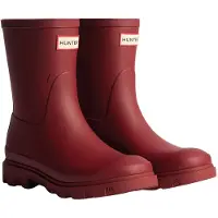 Hunter Regenlaarzen donkerrood / wit