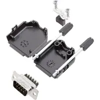 Amphenol L17DPPK09-BK+L717DE09PST D-sub male connectorset 180 ° Aantal polen: 9 Schroeven 1 stuk(s)