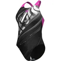 Arena - Women's Flow Swimsuit V Back LB - Badpak 38, zwart