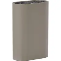 Zone Denmark Singles Messenblok - Mes Houder - Universeel - 17 x 9 x 24 cm - Taupe - kunststof - koken - keuken - keukenmesassecoires - ovaal