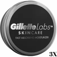 Gillette Labs - Snel Absorberende Hydraterende Crème Van - Skin Care - Ultra-lichtgewicht - 3x 100ml - Voordeelverpakking