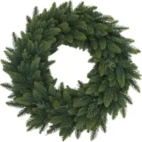 MCW Kunstkrans -O98, deurkrans, tafelkrans, kunstmatige decoratie Ø 45 cm ~ groene spar
