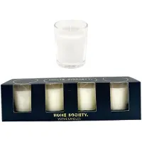 Home Society – Votives – Kaarsjes – 4 stuks – Off White – 10 branduren !