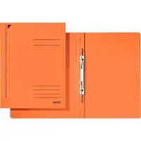 Leitz Spiralhefter, DIN A4, Colorspankarton, orange 320 g-qm, mit Spiralmechanik 80 mm, mit Beschriftungslinien, - 25 Stück (3040-00-45)