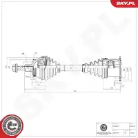 ESEN SKV 40SKV076 Aandrijfas