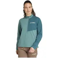 Adidas Terrex Multi Climacool Half Rits Lange Mouw T-shirt Groen XS Vrouw