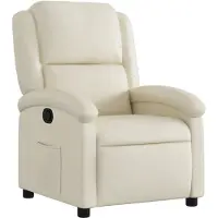 vidaXL Relaxfauteuil crèmekleurig kunstleer