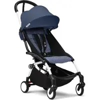 Stokke YOYO3 kinderwagen vanaf 6 maanden - Inclusief wit frame / Air France Blue zitkussen + luifel - In een handomdraai in- en uitklapbaar - Licht en compact - Past in handbagage