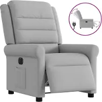 vidaXL Fauteuil elektrisch verstelbaar stof wolk grijs