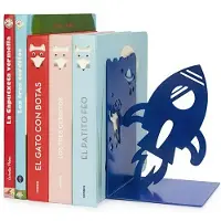Balvi Boekensteun Space Walk - Blauw - Metaal