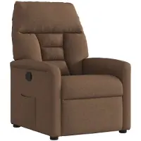 vidaXL Fauteuil verstelbaar stof bruin