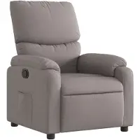 vidaXL Fauteuil verstelbaar stof taupe