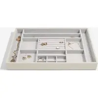 SmartaSaker Luxe Sieradendoos - Licht Beige - Organiseer uw Juwelen