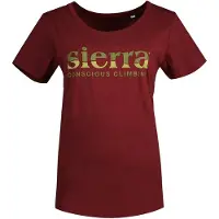 Sierra Climbing Burgundy T-shirt Met Korte Mouwen Rood S Vrouw
