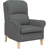 vidaXL Fauteuil Donkergrijs Stof
