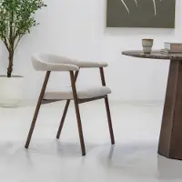 Giga Meubel Eetkamerstoel Mila Beige/Walnoot