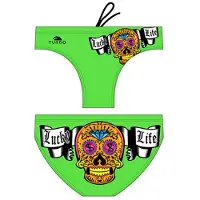 Turbo Money Skull Waterpolo Swimming Brief Groen 3-4 Years Jongen