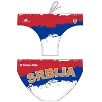 Turbo Srbja Waterpolo Swimming Brief Rood,Wit,Blauw 3-4 Years Jongen