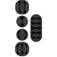 Goobay Kabelhouder | | 5 designs (5 stuks, Zwart)