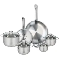 Elo Set van 2 Bakpannen 24 en 32 cm en 4 Kookpotten 12, 14, 16 en 20 cm Elo Profi Brillant