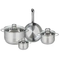 Elo Set van 1 Koekenpan 24 cm en 3 kookpotten 12, 16 en 24 cm Elo Profi Brillant