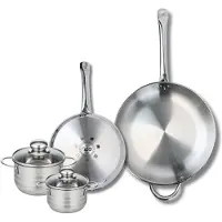 Elo Set van 2 Koekenpannen 24 en 32 cm en 2 kookpotten 12 en 14 cm Elo Profi Brillant