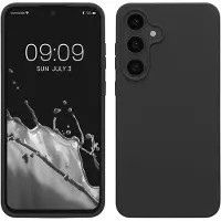Kwmobile telefoonhoesje geschikt voor Samsung Galaxy S25 FE - Hoesje met siliconen coating - Smartphone case in donkergrijs