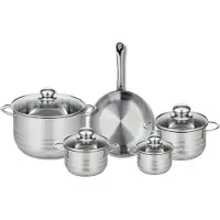 Elo Set van 1 Koekenpan 24 cm en 4 kookpotten 12, 14, 16 en 24 cm Elo Profi Brillant