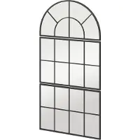 HOMCOM wandspiegel - glas/metaal - 76L x 2B x 53H cm - zwart