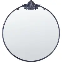 Beliani SOMMANT - Wandspiegel - Zwart - 67 cm - Metaal