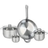Elo Set van 1 Koekenpan 32 cm en 3 kookpotten 12, 16 en 20 cm Elo Profi Brillant