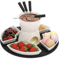 SCH Fondueset - Fondue - Fondueset elektrisch - Wit - 31cm x 30cm x 13cm