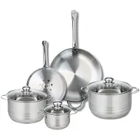 Elo Set van 2 Bakpannen 24 en 32 cm en 3 Kookpotten 14, 20 en 24 cm Elo Profi Brillant