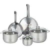 Elo Set van 2 Koekenpannen 24 en 28 cm en 3 Kookpotten 14, 20 en 24 cm Elo Profi Brillant