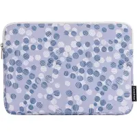 Canvas Artisan Laptophoes 13 Inch GV – Laptop Sleeve - Geschikt voor Macbook Air & Pro - Dots Blauw Wit