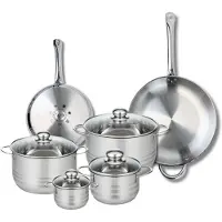 Elo Set van 2 Koekenpannen 24 en 32 cm en 4 kookpotten 12, 16, 20 en 24 cm Elo Profi Brillant