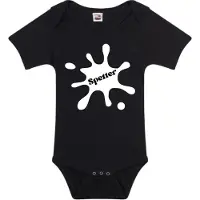 Logostar romper Spetter zwart 62/68 Katoen