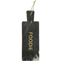 J-Line snijplank Foodie Rechthoek Marmer - steen - zwart/goud - large