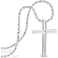 SERASAR Premium Ketting voor Heren [Divine] | Roestvrij staal 316L Chirurgisch staal | Waterdicht | Stevige ketting | Veilige sluiting | Zilver, 50 cm | Inclusief sieradendoosje