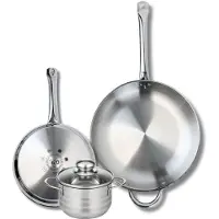 Elo Set van 2 Koekenpannen 24 en 32 cm en 1 braadpan 14 cm Elo Profi Brillant