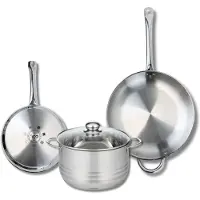 Elo Set van 2 Koekenpannen 24 en 32 cm en 1 braadpan 24 cm Elo Profi Brillant