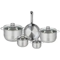 Elo Set van 1 Koekenpan 24 cm en 4 kookpotten 12, 14, 20 en 24 cm Elo Profi Brillant