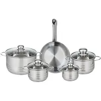 Elo Set van 1 Koekenpan 24 cm en 4 kookpotten 12, 14, 16 en 20 cm Elo Profi Brillant
