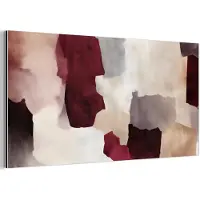 MuchoWow Aluminium schilderij 80x40 cm - Wanddecoratie metaal - Abstract - Kleurbakken - Rood - Metalen muurdecoratie woonkamer - Decoratie industrieel - Foto op dibond - Industriële accessoires slaapkamer
