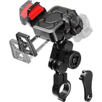 Phreeze Telefoonhouder Fiets - Aluminium - Anti-Diefstal - Stuurbevestiging - Waterdicht - 360 Graden Draaibaar - Universeel - Zwart