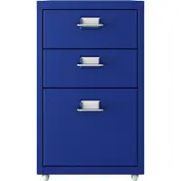 En.casa Kantoorkast Kökar op wielen 48x28x41 cm blauw []