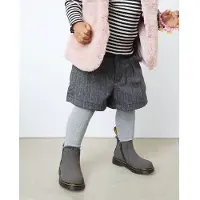 Dr. Martens 2976 Leonore gevoerde suède enkelboots Gunmetal Soho Buck kleuter Grijs - maat 25