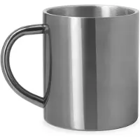 Roly RVS mok model Kiwan - Zilver - 290 ML - Beker zonder deksel - Thee - Koffie. Geschikt voor laser